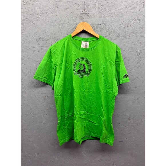 Adidas Boston Marathon 2011 T-Shirt Men’s XL Green Athletic Association - Picture 2 of 7